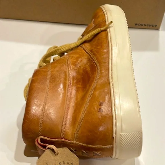 BED STU ROSSELA TAN RUSTIC HIGH TOP LEATHER SNEAKER MADE IN LEON, MEXICO SIZE 9 - Picture 10 of 13